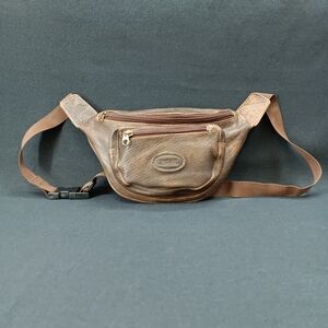 Overland Outfitters Leather Fannypack Brown Adjustable Waist Belt 44" Waist +/-